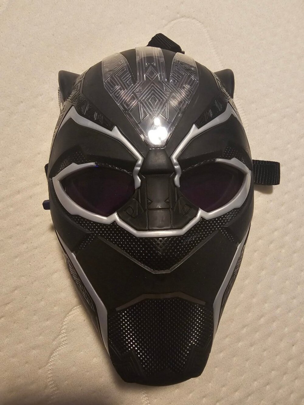 Black Panther Light Up Halloween Costume Kids L Jumpsuit + FX Mask Marvel